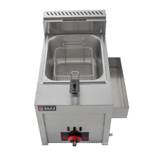 commercial stainless steel single gas deep fryer 6L for french fries fry